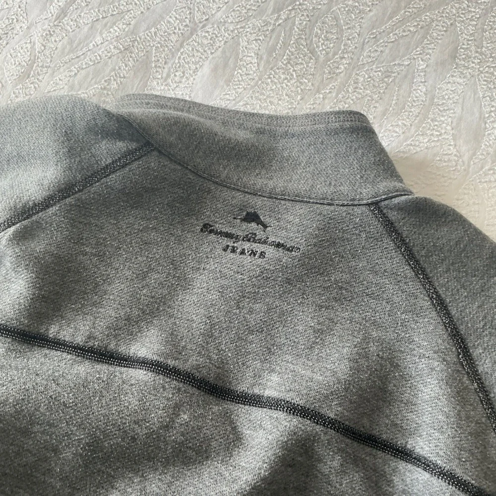 Tommy Bahama Jeans Quarter Zip Pullover Sweater Gray Mens‎ Casual